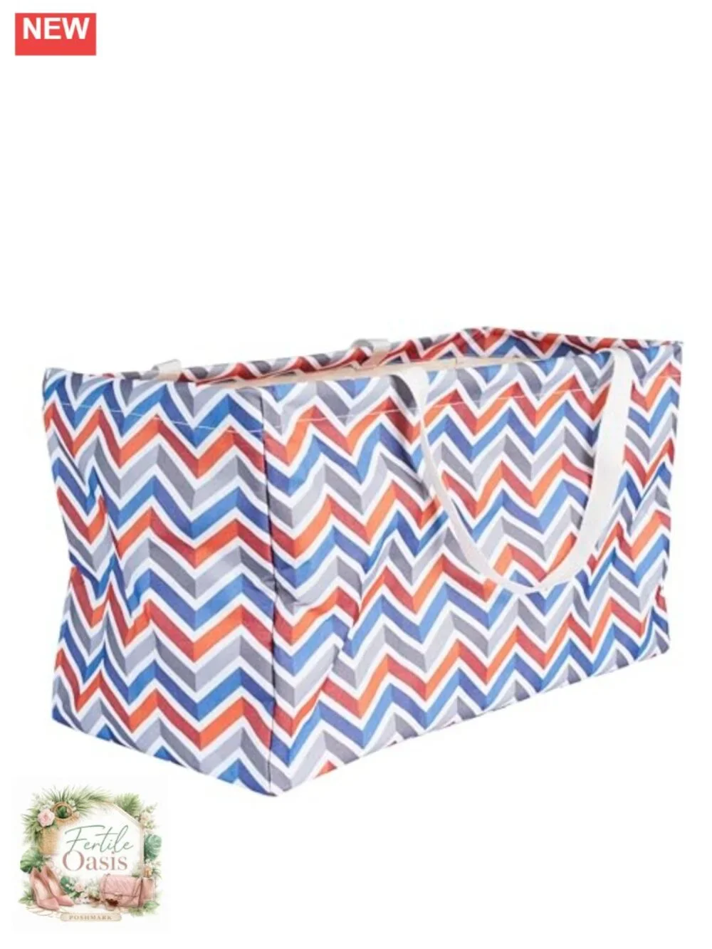 Canvas Utility Tote with Handles, Water-Resistant Vinyl Lining, Large Capacity,